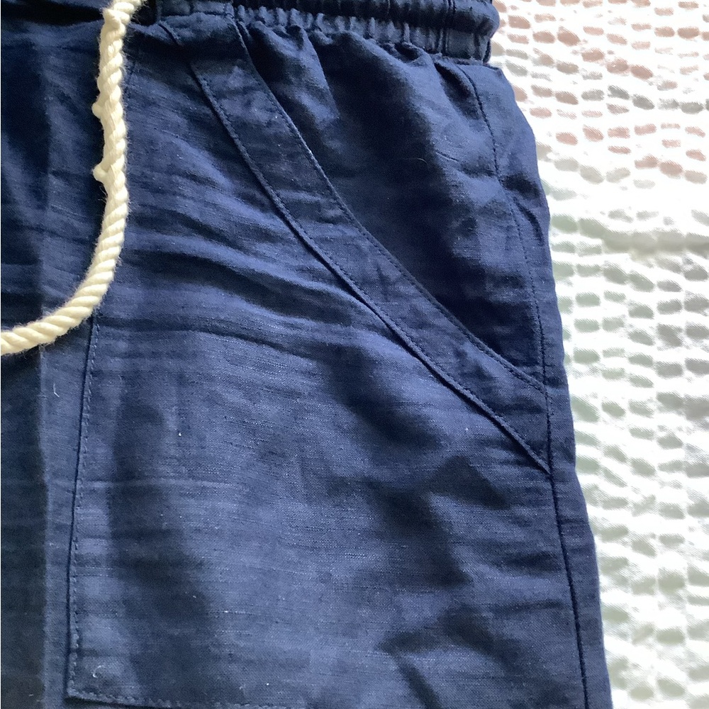 Women’s Navy Drawstring Lounge Pants - Picture 3 of 6